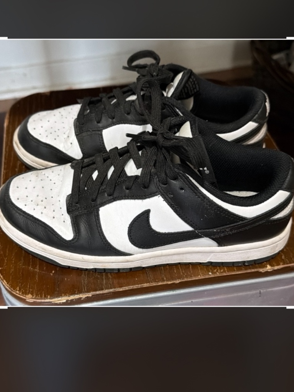 Women’s Nike Dunk Low Black White Fashion Sneakers size 7